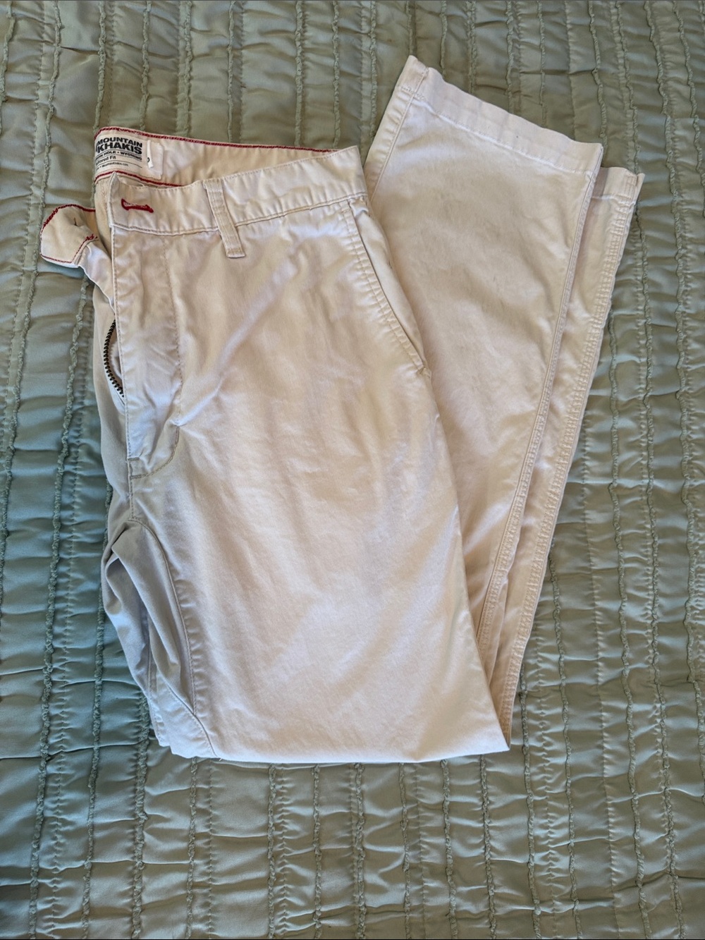 Mountain Khaki Men’s Slim Chinos in White/Cream